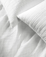 Oake Organic Cotton Check Matelasse 3-Pc. Comforter Set, King, Exclusively at Macy's