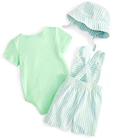 First Impressions Baby Boys Palm Springs T-Shirt, Shortall & Hat, Created for Macy's