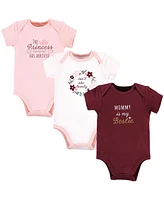 Hudson Baby Baby Girls Hudson Cotton Bodysuits, Mommy My Bestie, 12-18 Months