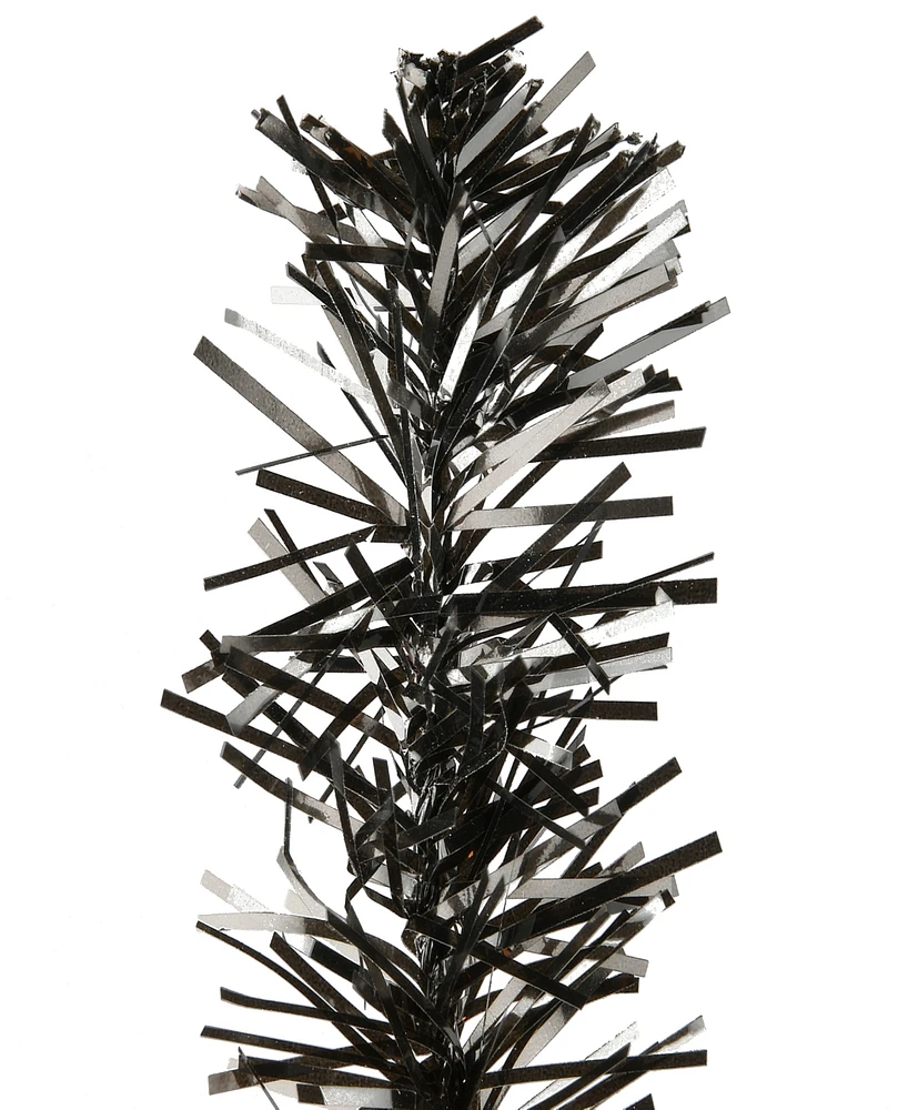 National Tree Company 24" Tinsel Tree, Black, Orange, Halloween Collection