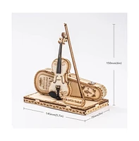 Flash Popup Diy 3D Wooden Puzzle - Violin Capriccio - 62 pcs