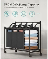 Slickblue Rolling Laundry Sorter with Removable Bags