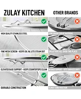 Zulay Kitchen Splatter Screen for Frying Pan (13”) - Grease Guard