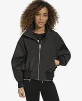 Karl Lagerfeld Women's Dropped Shoulder Bomber Jacket