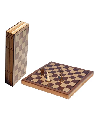 We Games Book Style Folding Chess Set, Oak Wood Board 11 in., 2.75 in. King