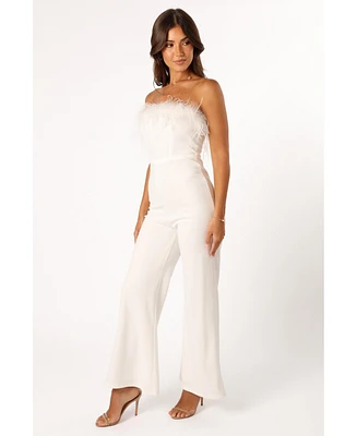 Petal and Pup Women's Louise Feather Trim Jumpsuit