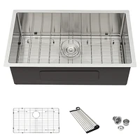 Streamdale Furniture 32 Inch Undermount Sink - 32"X19"X10" Undermount Stainless Steel Kitchen Sink 16 Gauge 10 Inch