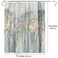 71x74 Botanical Shower Curtain - Dewy by Pi Creative Art
