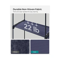 Slickblue Closet Storage Organizer, Portable Wardrobe With Hanging Rods, Clothes Rack, Foldable, Cloakroom
