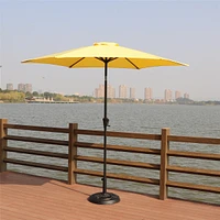 Streamdale Furniture 8.8 ft Aluminum Patio Umbrella with Resin Base, Yellow