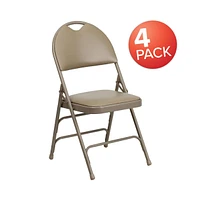 Emma+Oliver Pack Home & Office Easy-Carry Party Events Padded Folding Chair