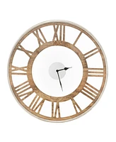 Slickblue Silent Wall Clock with Classic Frame and Roman Number