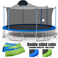 Streamdale Furniture 16FT Trampoline with Basketball Hoop & Safety Enclosure