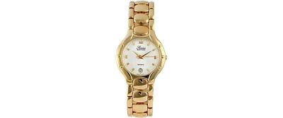 Swiss Edition Men's 23k Gold Plated Dress Bracelet Watch