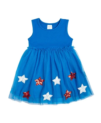 Sweet Wink Toddler Little and Big Girls Patriotic Star Tank Tutu Dress