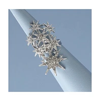 Sohi Women's Silver Celestial Cocktail Ring
