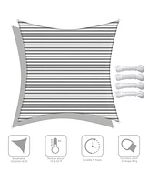 16x16 Ft 97% Uv Block Square Sun Shade Sail Hdpe Canopy Patio Park Backyard