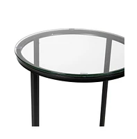 Merrick Lane Fairdale End Table With Round Cross Brace Frame