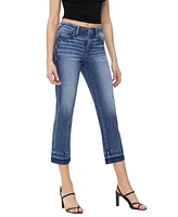 Flying Monkey Women's Mid Rise Relaxed Straight Jeans