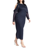 Eloquii Plus Cold Shoulder Maxi Dress