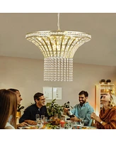 Streamdale Furniture 8-Light 23.6" Wide Crystal Waterfall Chandelier