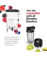 Blendtec Designer Series Blender with 90 oz WildSide+ Jar and 34 oz Go Travel Bottle - Kitchen Blender Bundle - Red