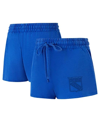 Concepts Sport Women's Blue New York Rangers Volley Fleece Shorts