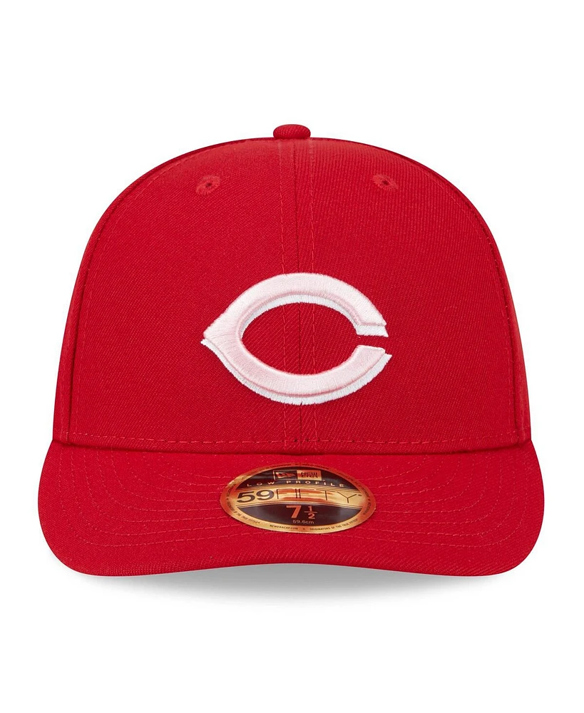 New Era Men's Red Cincinnati Reds 2024 Mother's Day Low Profile 59FIFTY Fitted Hat