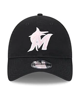 New Era Men's Black Miami Marlins 2024 Mother's Day 9TWENTY Adjustable Hat