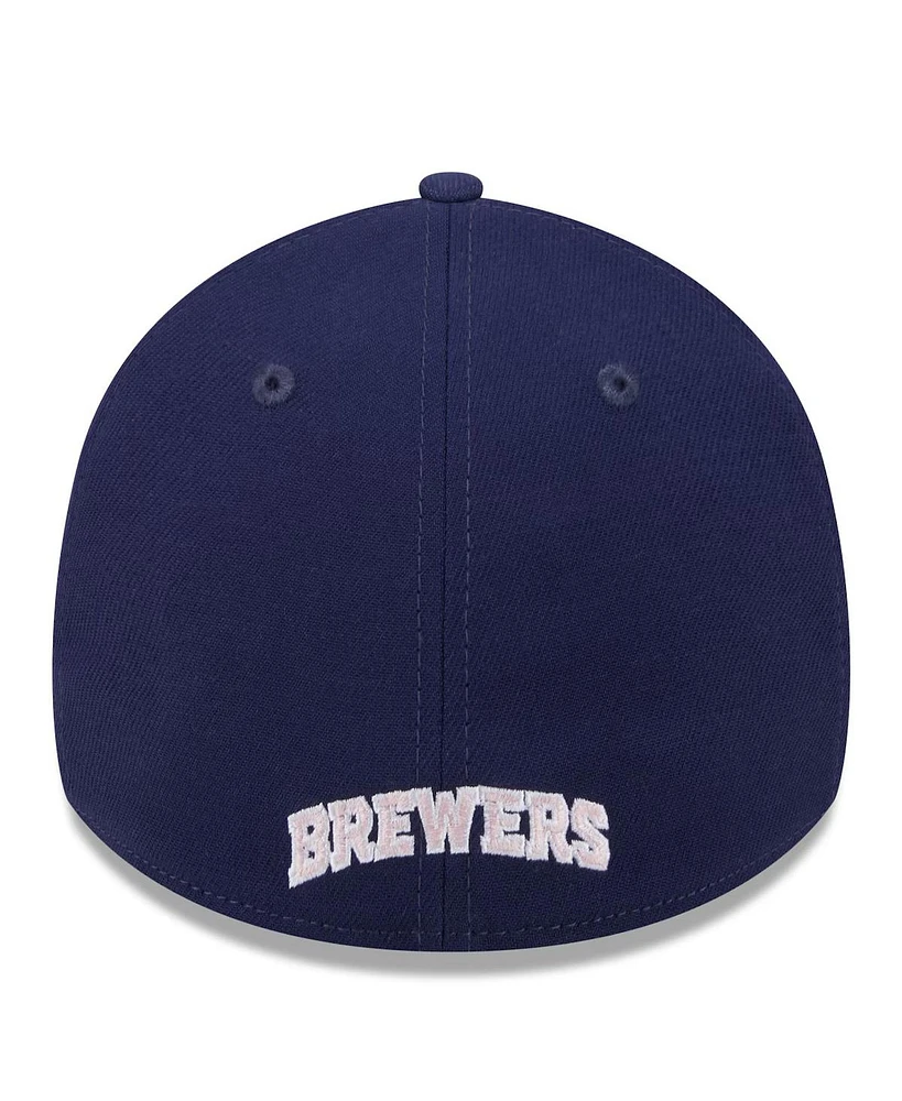 New Era Men's Navy Milwaukee Brewers 2024 Mother's Day 39THIRTY Flex Hat