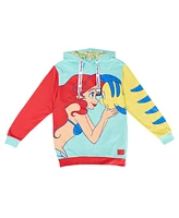 Loungefly Men's & Women's Light Blue The Little Mermaid 35th Anniversary Ariel Flounder Pullover Hoodie