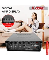 5 Core Amplifier Stereo Receiver Home Pa Speaker Microphone Amp Surround Audio for Outdoor Dj Karaoke Amp 30W-utx-dlx