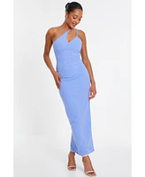 Quiz Women's Scuba Crepe One Shoulder Maxi Dress