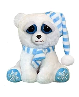 William Mark Feisty Pets Frankie Frostbite Snowflake Polar Bear Plush Figure