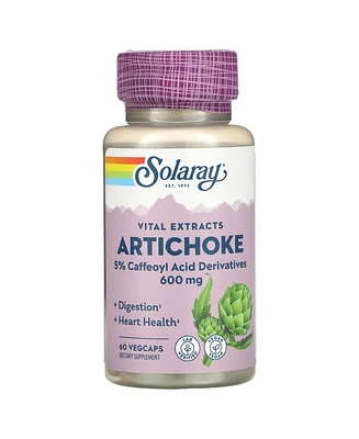 Solaray Vital Extracts Artichoke 600 mg - 60 Vegcaps (300 mg per Capsule)