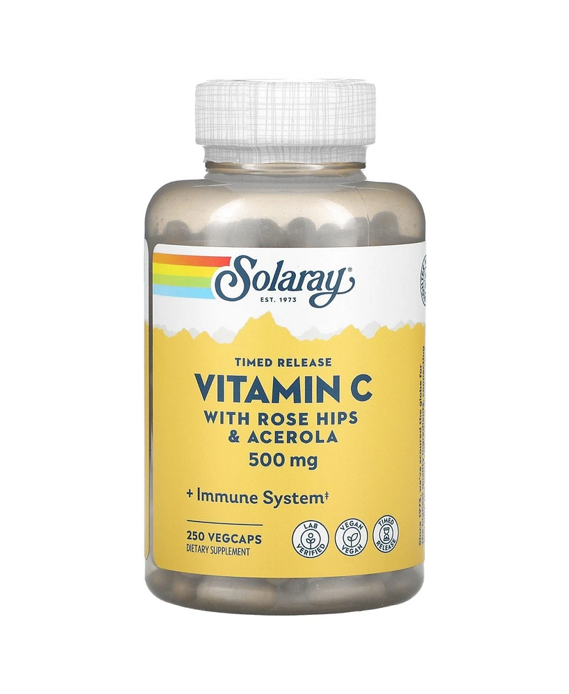 Solaray Timed Release Vitamin C with Rose Hips & Acerola mg - 250 VegCaps