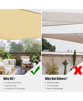 11 Ft 97% Uv Block Triangle Sun Shade Sail Canopy Outdoor Patio Pool Lawn Deck