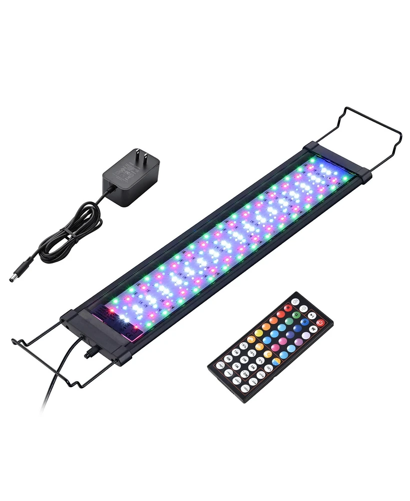 AquaBasik Aquarium Led Light with Timer Dimmable Lamp Remote Control Fish Tank