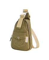 True Religion Suede Sling with Horseshoe Front pocket