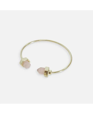 sanctuaire Sanctuary Project by Rose Quartz Pillar Cuff Bracelet Gold