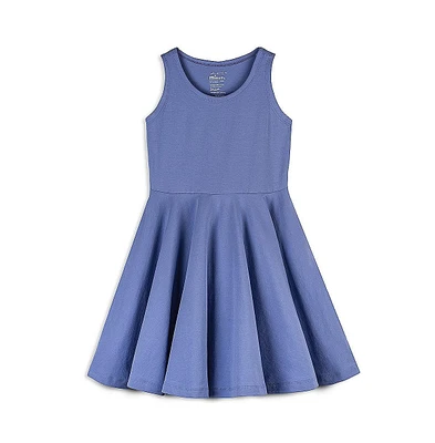 Mightly Toddler Girls Fair Trade Organic Cotton Solid Sleeveless Twirl Dress