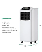 Vebreda 9000 Btu Portable Air Conditioner with Built-in Dehumidifier and Remote Control
