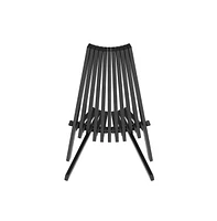 Merrick Lane Dubois Indoor/Outdoor Solid Acacia Wood Low Profile Lounge Folding Chair For Use With Backyard, Patio, Sunroom, Porch, Garden