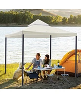 Yescom 10'x10' Gazebo Top Replacement for 2 Tier Outdoor Canopy Cover Patio Garden Yard White