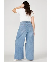 Eloquii Women's The Yvette Rigid Wide Leg Jean
