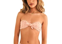 Dippin' Daisy's Women's Bunny Knotted Bandeau Bikini Top