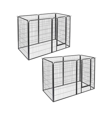 Yescom Dog Playpen 12 Panels 47 inch Height Heavy Duty Outdoor Indoor Camping Rv Fence Barrier Metal Puppy Exercise Kennel