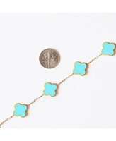 The Lovery Mini Turquoise Clover Bracelet 14K Gold