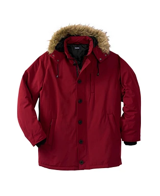 KingSize Big & Tall Arctic Down Parka With Detachable Hood And Insulated Cuffs