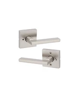 Kwikset Halifax Interior Privacy Bed/Bath Door Lever in Satin Nickel